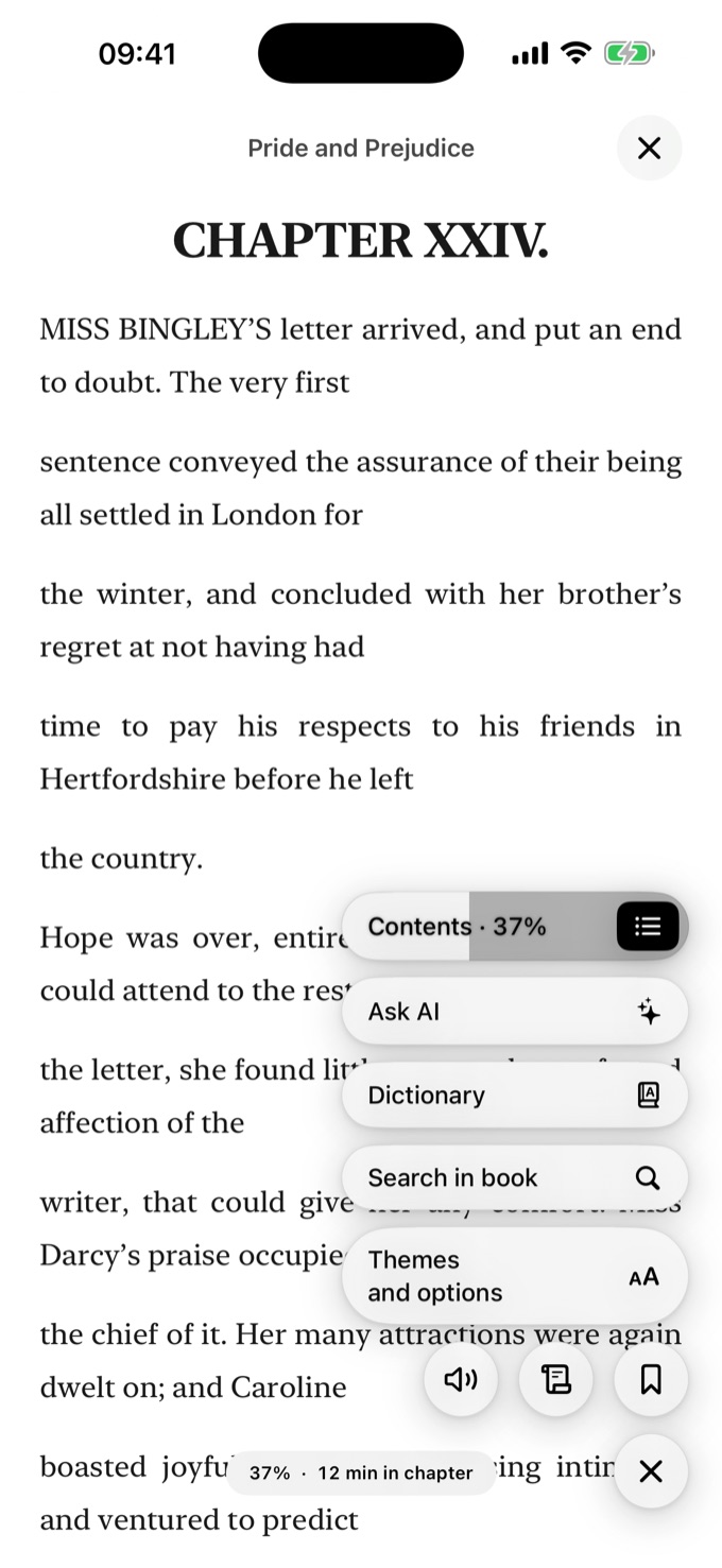 A book open in the SnailRead reader