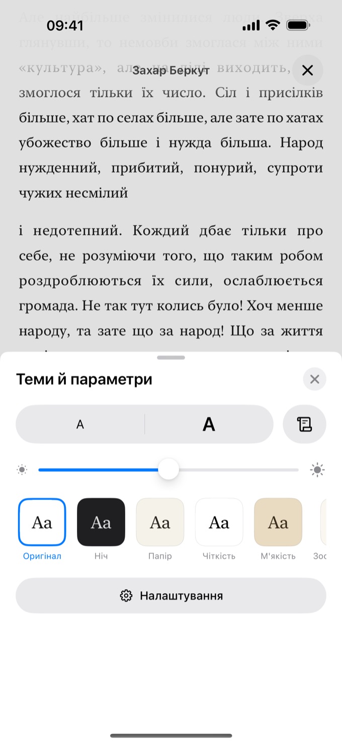 Налаштування тем і типографіки в SnailRead